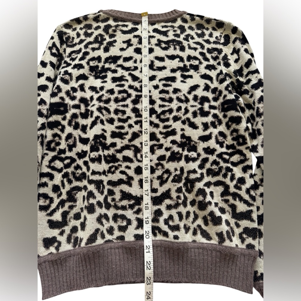 ALDOMARTINS x ANTHROPOLOGIE Safa Leopard Gray Black Sweater Size Medium - Picture 12 of 12